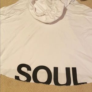 Soulcycle white waffle hoodie